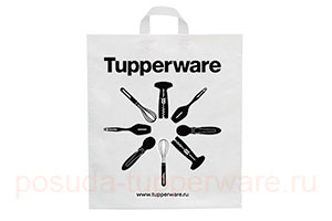 Пакет средний с логотипом Tupperware 49х48 см