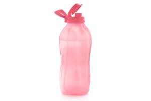 Эко-бутылка с ручкой розовая 2 литра