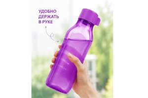 Эко - бутылка 1л квадратная сиреневая