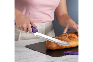 Нож для хлеба «Гурман» с чехлом фиолетовый