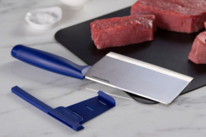 Нож для рубки мяса «Гурман» с чехлом синий