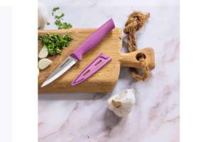 Разделочный нож «Гурман» с чехлом фиолетовый