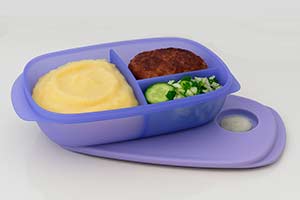 Емкость с разделителем для СВЧ печи сиреневая 1л