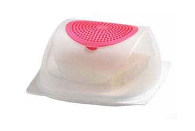 «Умная Сырница» малая розовая Tupperware с системой контроля конденсата ...